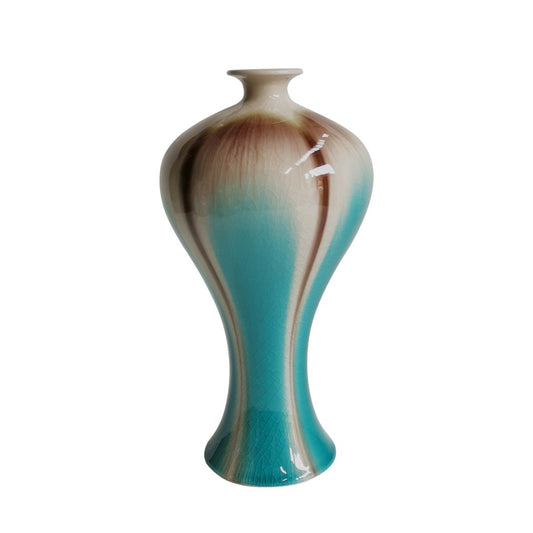 Blue Reaction Glazed Plum Vase