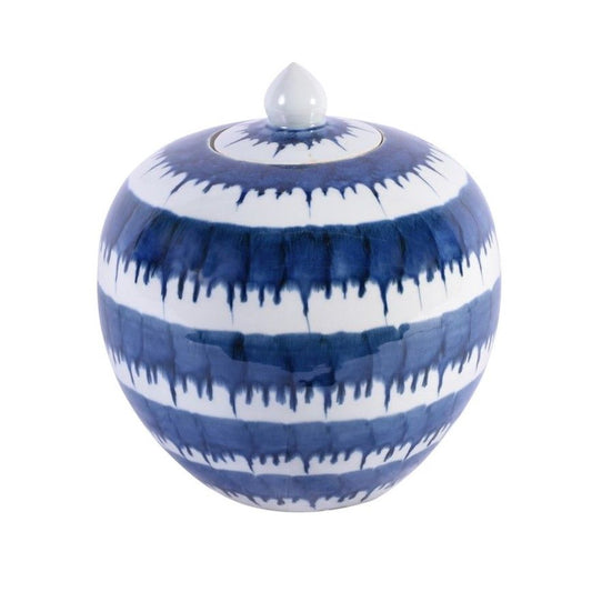 Blue And White Drip Porcelain Melon Jar