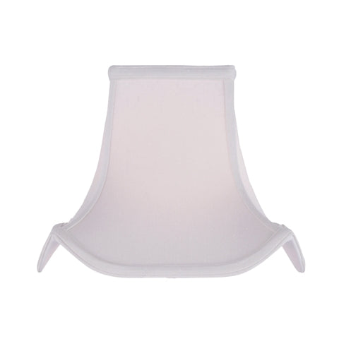 White Satin Rectangular Pagoda Lamp Shade 10-17" Sizes