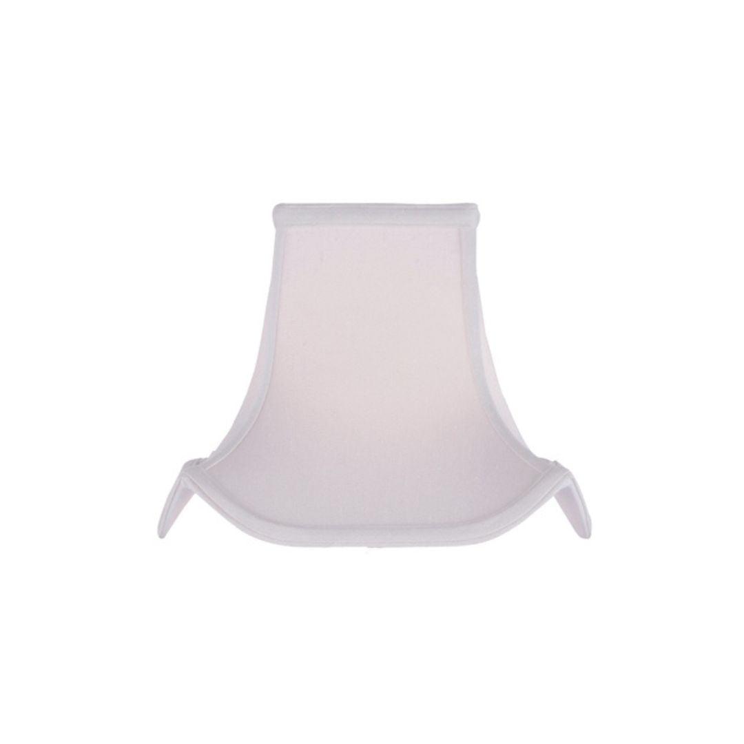 White Satin Rectangular Pagoda Lamp Shade 10-17" Sizes