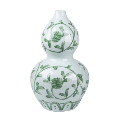 Celadon Green Porcelain Vine Gourd Vase