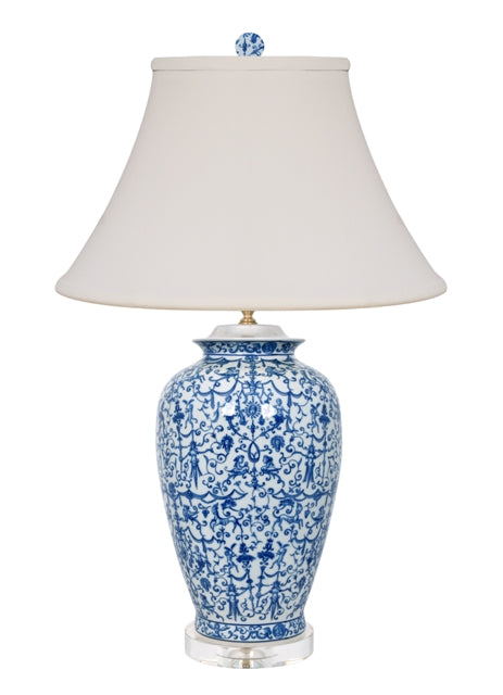 Large Blue and white Euro Style Porcelain Table Lamp 29