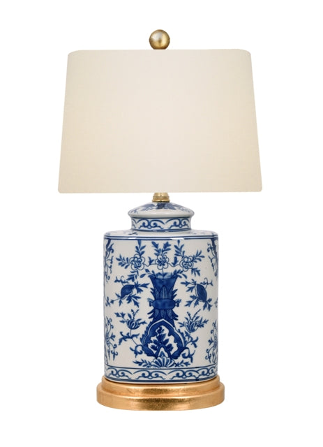 Blue and White Chinoiserie Porcelain Table Lamp 20"