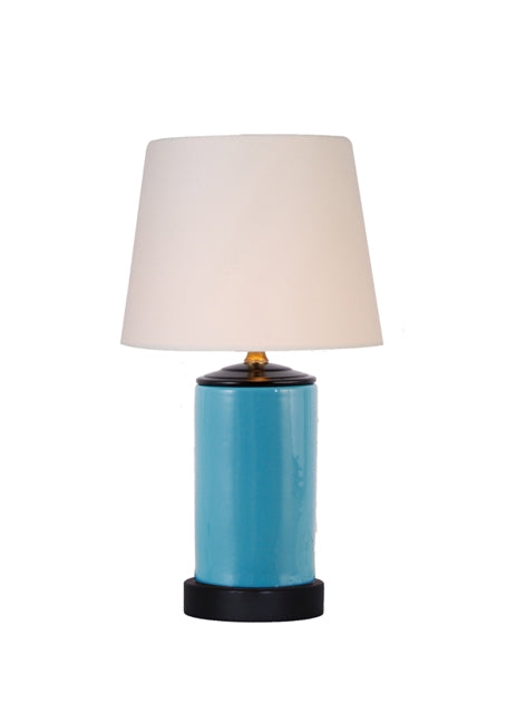 Mini Turqoise Table Lamp 15"