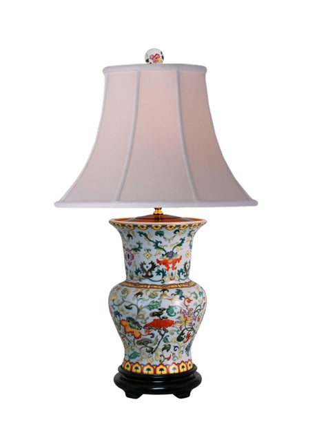 Floral Porcelain Vase Table Lamp 28"