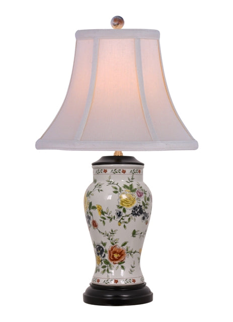 Floral Vase Porcelain Table Lamp 26"