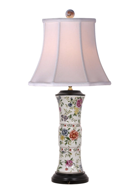 Floral Porcelain Vase Table Lamp 29"