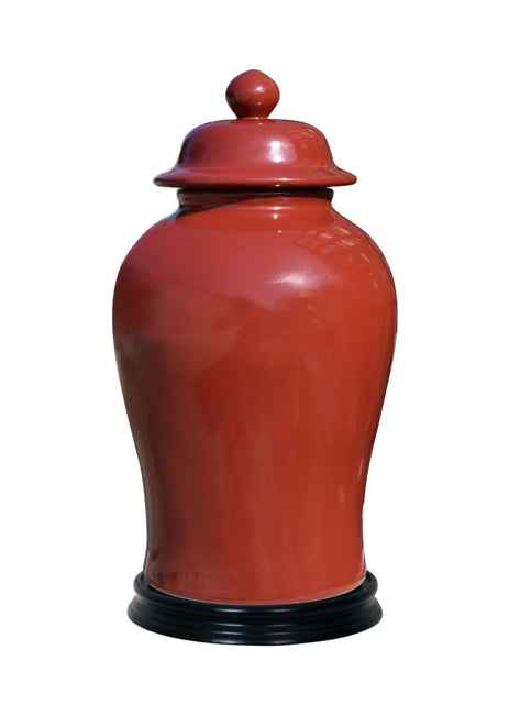 Red Large Porcelain Temple Jar 19